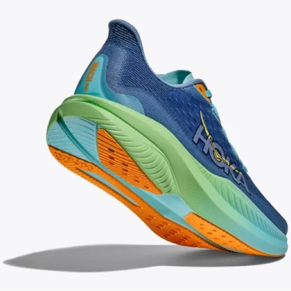 Hoka Men’s Blue and Green Running Shoes - Picture 3 of 10